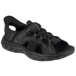 Sandały męskie, Slip-Ins: Revolted SS - Merrick. Czarne sandały męskie Skechers, bez zapięcia. Za 299.99 zł.