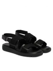 Calvin Klein Sandały Sq Molded Sandal Webb HW0HW02872 Czarny. Czarne sandały damskie CALVIN KLEIN, bez wzorów, z materiału, bez obcasa, na płaskiej podeszwie. Za 409.99 zł.