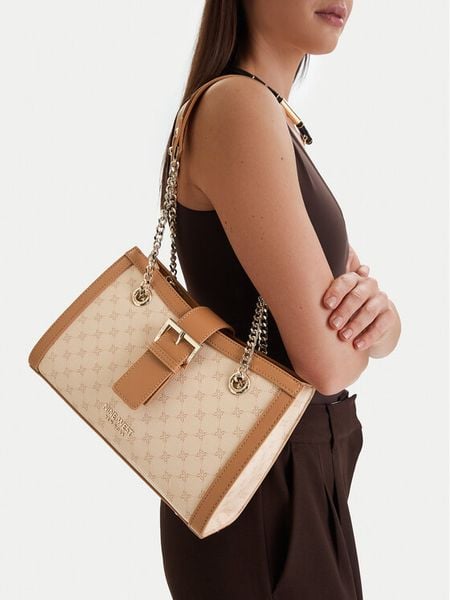 Nine West Torebka CEO-Karna-KY217 Beżowy. Brązowe torebki klasyczne damskie Nine West, bez wzorów, z materiału, bez dodatków. Za 229.99 zł.