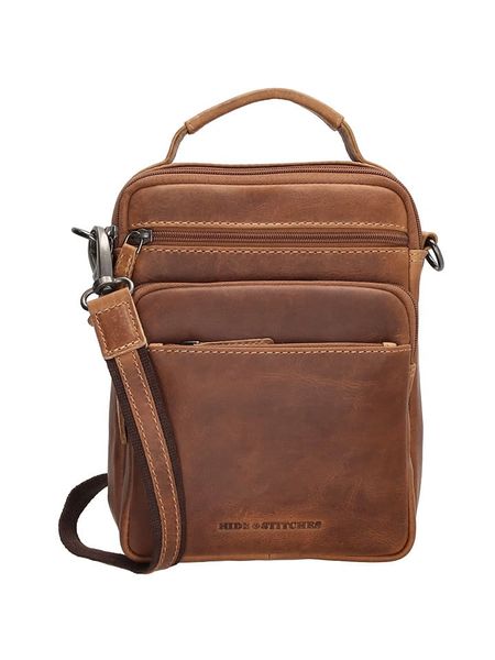 HIDE & STITCHES Skórzana torebka w kolorze jasnobrązowym - 18 x 23 x 8 cm rozmiar: onesize. Brązowe torebki klasyczne damskie HIDE & STITCHES, bez wzorów, z materiału, bez dodatków. Za 226.45 zł.