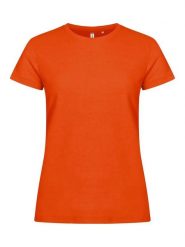 Clique Basic-T Women Dopasowany t-shirt bawełniany – blood orange. Brązowe t-shirty damskie CLIQUE, s, bez wzorów, z bawełny, bez kołnierzyka. Za 97.35 zł.