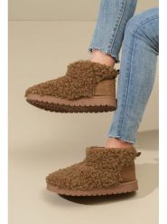 C'M Botki zimowe w kolorze jasnobrązowym rozmiar: 36. Brązowe botki damskie C'M, na zimę, bez obcasa, bez zapięcia. Za 108.99 zł.