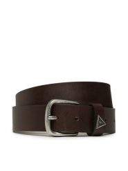 Guess Pasek Męski M3GZ08 L0SI0 Brązowy. Brązowe paski męskie Guess, z aplikacjami, ze skóry. Za 399.99 zł.