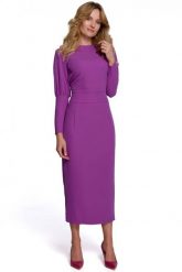 Elegancka ołówkowa sukienka z odkrytymi plecami fuksja. Czerwone sukienki damskie Sukienki.shop, na imprezę, l, bez wzorów, eleganckie, bez kołnierzyka, bez ramiączek, ołówkowe. Za 409.00 zł.