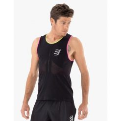 Koszulka do biegania męska Compressport Pro Racing Singlet. Czarne t-shirty sportowe męskie Compressport, m, bez ramiączek, do biegania. Za 203.99 zł.