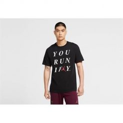 Koszulka sportowa męska Nike Air Jordan i Fly. Czarne t-shirty sportowe męskie Nike, l, z bawełny, bez ramiączek. Za 236.00 zł.