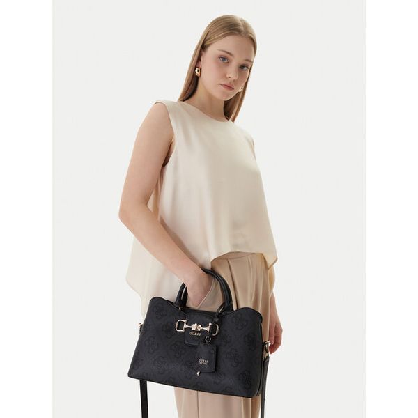 Torebka Guess. Czarne torebki klasyczne damskie Guess, z aplikacjami, bez dodatków. Za 411.99 zł.