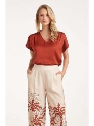 Smashed Lemon Koszulka w kolorze czerwonym rozmiar: XL. Czerwone bluzki damskie Smashed Lemon, xl, bez wzorów, bez kołnierzyka, bez ramiączek. Za 179.95 zł.