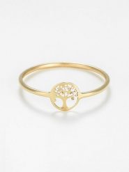 L instant d Or Złoty pierścionek "Petit Arbre de vie" rozmiar: 50. Żółte pierścionki damskie L instant d Or, złote. Za 365.48 zł.