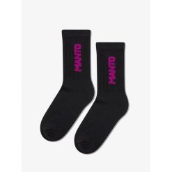 MANTO skarpety LOGOTYPE 25 czarne. Czarne skarpetki damskie Manto, bez wzorów. Za 49.00 zł.