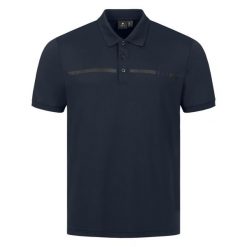 Koszulka polo do jazdy konnej ELT Michigan. Niebieskie koszulki polo męskie ELT, l, bez wzorów, z elastanu, bez ramiączek. Za 205.10 zł.