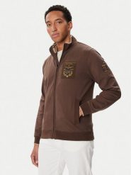 Aeronautica Militare Bluza 262FE2136UF00662 Brązowy Regular Fit. Brązowe bluzy bez kaptura męskie AERONAUTICA MILITARE, m. Za 799.99 zł.