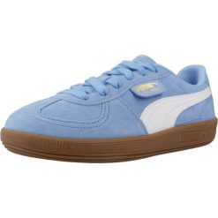 Tenisówki Puma Model Palermo Jr Kolor Niebieski. Niebieskie trampki i tenisówki damskie Puma, bez wzorów, ze skóry. W wyprzedaży za 229.00 zł.