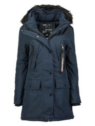 Canadian Peak Płaszcz zimowy "Corteak" w kolorze granatowym rozmiar: S. Niebieskie płaszcze damskie Canadian Peak, na zimę, s, bez wzorów, z puchu. Za 457.95 zł.
