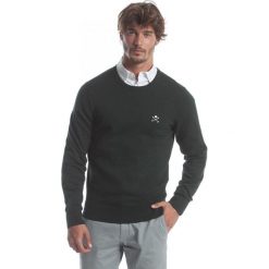 Polo Club C.H.A sweter męski M ciemnozielony. Zielone swetry męskie Polo Club C.H..A, m, bez wzorów, bez kołnierzyka. W wyprzedaży za 191.00 zł.