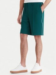 Guess Szorty sportowe Z6GD11 K3210 Zielony Regular Fit. Zielone szorty męskie Guess, z aplikacjami, z syntetyku, sportowe. Za 344.99 zł.