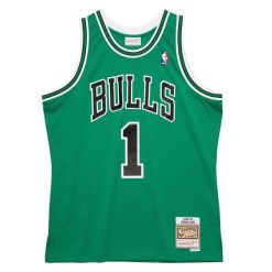 Koszulka NBA Chicago Bulls Derrick Rose Swingman. Zielone bluzki damskie Mitchell & Ness, bez wzorów, sportowe, bez kołnierzyka, bez ramiączek. W wyprzedaży za 421.50 zł.