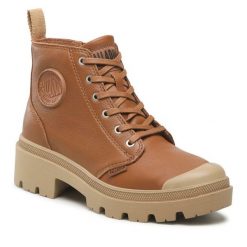 Trapery Palladium. Brązowe trapery damskie Palladium, bez obcasa. Za 639.99 zł.