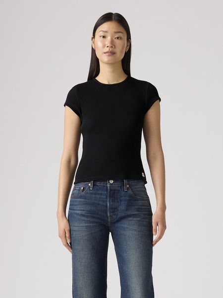 Levi's Koszulka w kolorze czarnym rozmiar: XXL. Czarne bluzki damskie Levi's, s, bez wzorów, bez kołnierzyka, bez ramiączek. Za 69.91 zł.