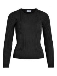 Vila Koszulka "Mullie" w kolorze czarnym rozmiar: S. Czarne t-shirty damskie Vila, s, bez wzorów, z bawełny, bez kołnierzyka. Za 39.12 zł.