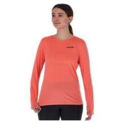 Bluza do biegania damska Inov-8 Performance Long Sleeve. Czerwone kurtki do biegania damskie Inov-8, bez wzorów, bez kaptura. Za 209.99 zł.