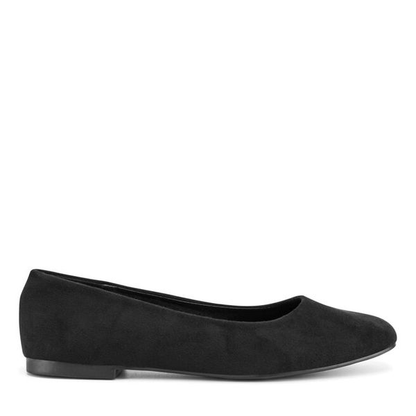 Baleriny DeeZee. Czarne baleriny damskie DeeZee, bez wzorów, bez obcasa. Za 79.99 zł.