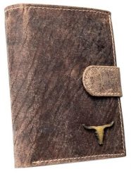 Portfel skórzany Buffalo Wild RM-06L-BAW brązowy. Brązowe portfele męskie BUFFALO WILD, bez wzorów. Za 55.99 zł.