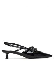 KARL LAGERFELD Czółenka Pasha KL30105A Czarny. Czarne czółenka damskie Karl Lagerfeld, bez wzorów, ze skóry, bez obcasa. Za 859.99 zł.