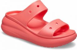 Klapki Dla Dorosłych Crocs Classic Crush. Czerwone klapki i japonki męskie Crocs, z materiału. Za 119.99 zł.