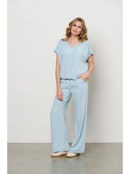 &Co Woman Bluzka "Jessie" w kolorze błękitnym rozmiar: XL. Niebieskie bluzki damskie &Co Woman, xl, bez wzorów, z lyocellu, bez kołnierzyka, bez ramiączek. Za 180.06 zł.