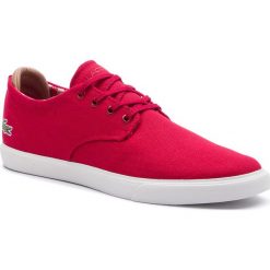 Tenisówki LACOSTE - Esparre 219 1 Cma 7-37CMA0025262 Red/Off Wht. Czerwone trampki i tenisówki męskie Lacoste, bez wzorów, z gumy, bez zapięcia. W wyprzedaży za 259.00 zł.