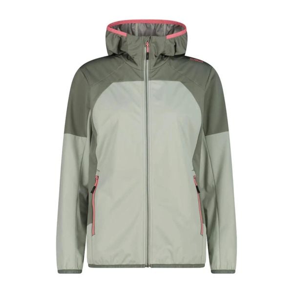 Ultralekka Kurtka Softshell z Kapturem Damska CMP. Zielone kurtki damskie CMP, bez wzorów, z materiału, z kapturem. Za 342.50 zł.