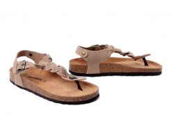 DR. BRINKMANN 710263-08 beige, sandały damskie. Brązowe sandały damskie Dr. Brinkmann, bez wzorów, ze skóry, bez obcasa. Za 214.90 zł.