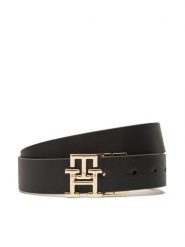 Tommy Hilfiger Pasek Damski Th Modern 3.0 Rev AW0AW17495 Czarny. Czarne paski damskie Tommy Hilfiger, bez wzorów, ze skóry. Za 289.99 zł.