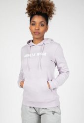 Charlotte Bluza z kapturem ilac. Fioletowe bluzy sportowe damskie GORILLA WEAR, xs, bez wzorów, z bawełny, bez ramiączek, z kapturem. Za 305.00 zł.