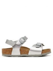 Birkenstock Sandały Rio As Flowers 1031702 S Srebrny. Szare sandały dziewczęce Birkenstock, ze skóry, bez zapięcia. Za 369.99 zł.