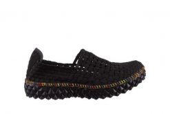 Półbuty Rock Full Breath Bin Black With Tutti Frutti Binding 23 032956, Czarny, Materiał - 40. Czarne półbuty damskie Rock Spring, bez wzorów, z materiału, rockowe, bez obcasa. W wyprzedaży za 164.99 zł.