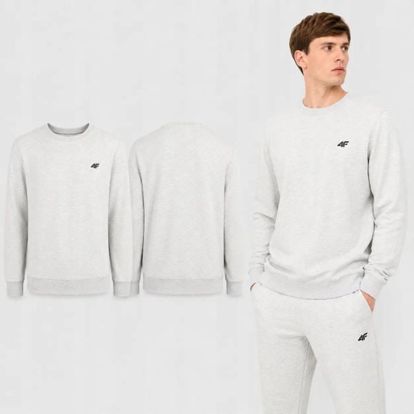 BLUZA MĘSKA DRESOWA 4F BEZ KAPTURA NIEROZPINANA 4XL M2549 KOLOR SZARY. Szare bluzy z kapturem męskie 4f, l, z bawełny. Za 95.95 zł.
