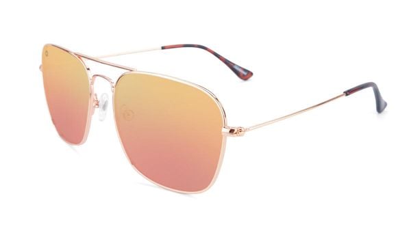 Okulary przeciwsłoneczne dla dorosłych - kategoria 3 z polaryzacją - Rose Gold /. Czerwone okulary przeciwsłoneczne męskie KNOCKAROUND. Za 186.15 zł.