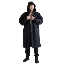 Parka z długimi rękawami Dryrobe Nexus. Czarne parki damskie DRYROBE, l, bez wzorów, z materiału. Za 934.00 zł.