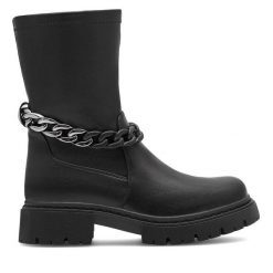 Botki Jenny Fairy. Czarne botki damskie Jenny Fairy, bez obcasa, na płaskiej podeszwie, bez zapięcia. Za 159.99 zł.