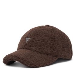Czapka z daszkiem Guess. Brązowe czapki z daszkiem damskie Guess, z aplikacjami. Za 264.99 zł.