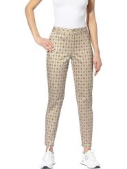 Heine Spodnie chino w kolorze beżowym rozmiar: 42. Brązowe spodnie materiałowe damskie Heine, bez wzorów. Za 96.14 zł.