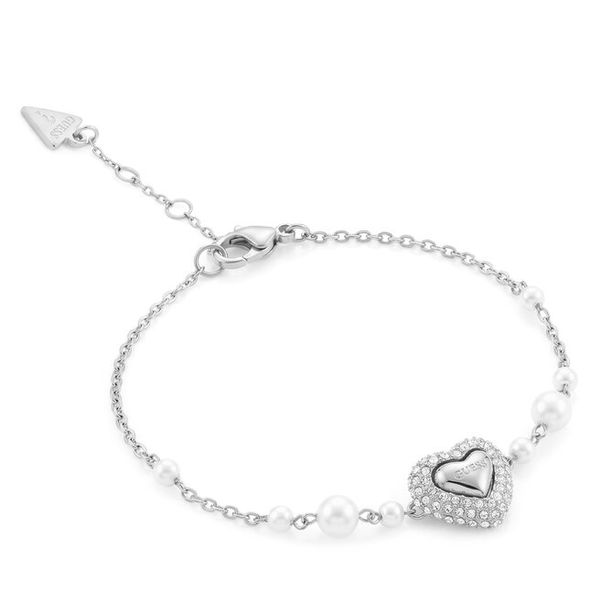 Kolczyki Guess. Szare kolczyki damskie Guess, srebrne. Za 231.99 zł.