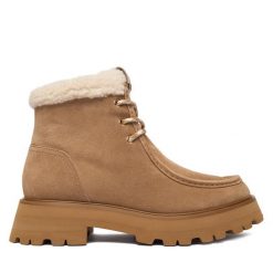 Botki MICHAEL Michael Kors. Brązowe botki damskie MICHAEL Michael Kors, bez obcasa, na płaskiej podeszwie, bez zapięcia. Za 879.99 zł.