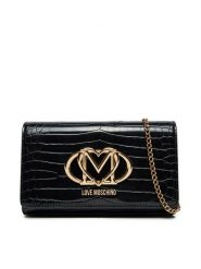 LOVE MOSCHINO Torebka JC4047PP1MLE100A Czarny. Czarne torebki klasyczne damskie Love Moschino, bez wzorów, ze skóry, wizytowe, bez kołnierzyka, bez ramiączek. Za 389.99 zł.