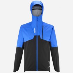 Kurtka do biegania przeciwdeszczowa męska Millet Intense Pro 2,5L Jkt active fit. Niebieskie kurtki treningowe męskie Millet, l, bez wzorów, do biegania. Za 1,050.00 zł.