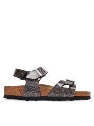 Birkenstock Sandały Rio As Kids 1031804 D Czarny. Czarne sandały dziewczęce Birkenstock, ze skóry, bez zapięcia. Za 287.99 zł.