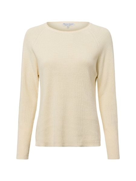 Marie Lund sweter z dzianiny - Nak Kobiety Bawełna żółty, XS. Żółte swetry klasyczne damskie Marie Lund, xs, z bawełny, bez kołnierzyka. Za 169.95 zł.