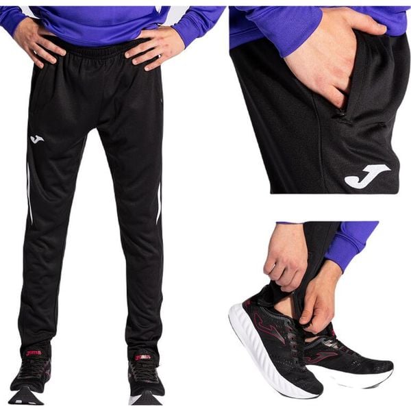 Spodnie sportowe dresowe męskie Joma Championship VII z kieszeniami. Białe spodnie dresowe męskie Joma, na zimę, bez wzorów, z dresówki. W wyprzedaży za 133.85 zł.